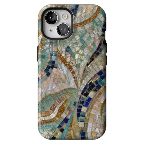 Sea Goddess Mosaic Print Tough Phone Case for iPhone 15