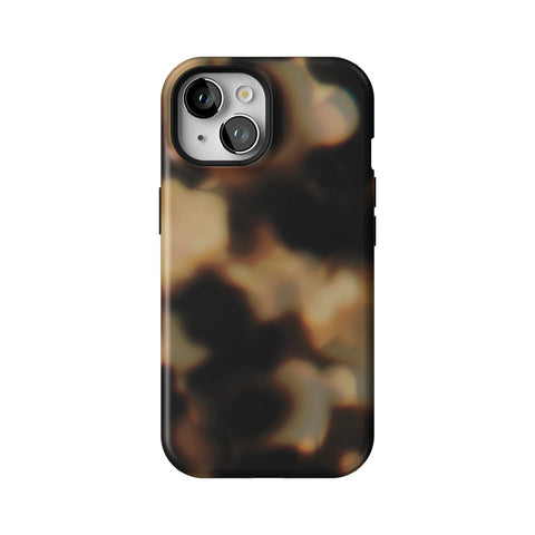 Layered Tortoise Shell Tough Phone Case for iPhone 15