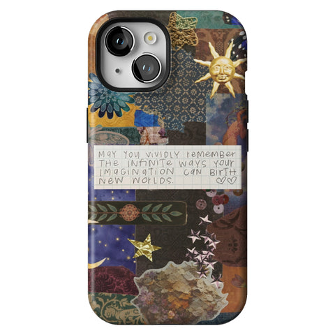 Whimsy Quote Collage Tough Phone Case for iPhone 15