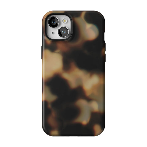 Layered Tortoise Shell Tough Phone Case for iPhone 15 Plus
