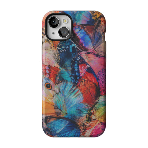 Colorful Butterfly Moth Wings Tough Phone Case for iPhone 15 Plus