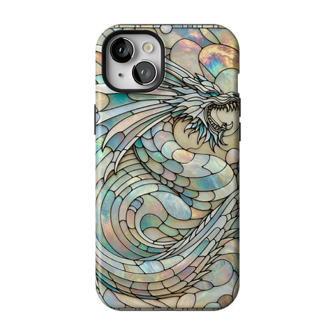 Year of the Dragon Stained Glass Illusion Tough Phone Case for iPhone 15 Plus
