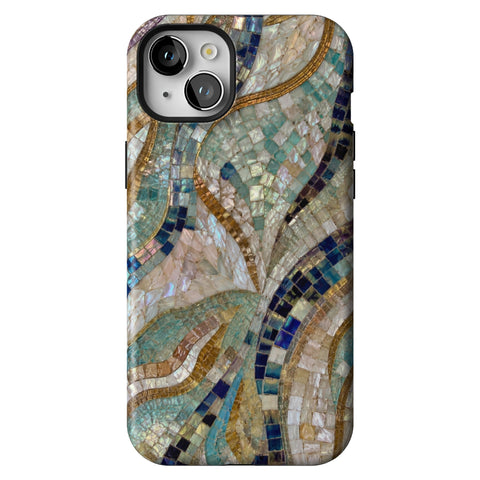 Sea Goddess Mosaic Print Tough Phone Case for iPhone 15 Plus