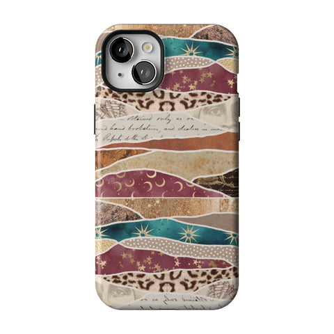 Boho Abstract Tough Phone Case for iPhone 15 Plus