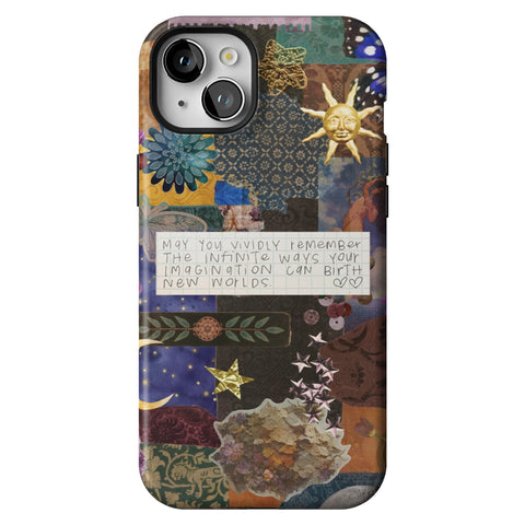 Whimsy Quote Collage Tough Phone Case for iPhone 15 Plus