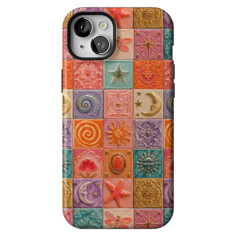 Nautical Whimsy Tiles Tough Phone Case for iPhone 15 Plus