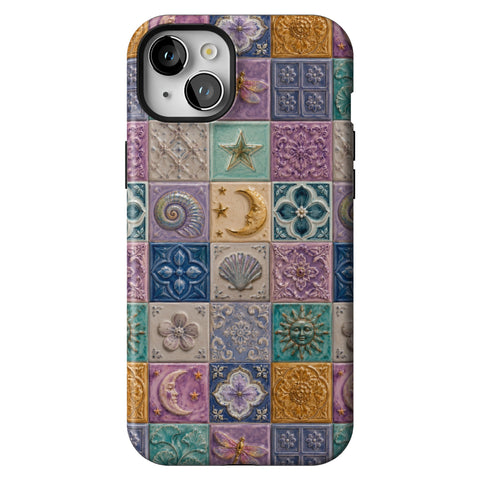 Mermaid Whimsy Tiles Tough Phone Case for iPhone 15 Plus