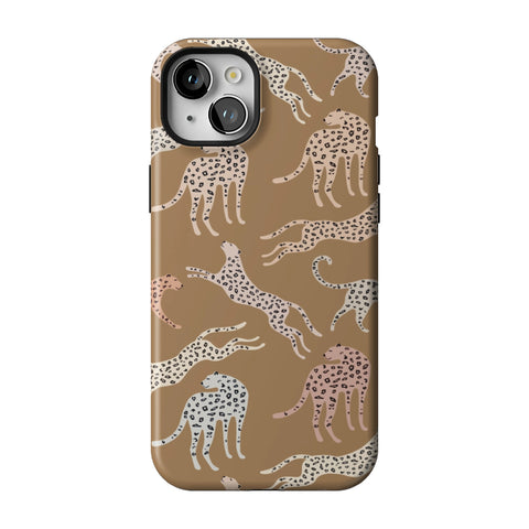 Trendy Cheetah Print Tough Phone Case for iPhone 15 Plus