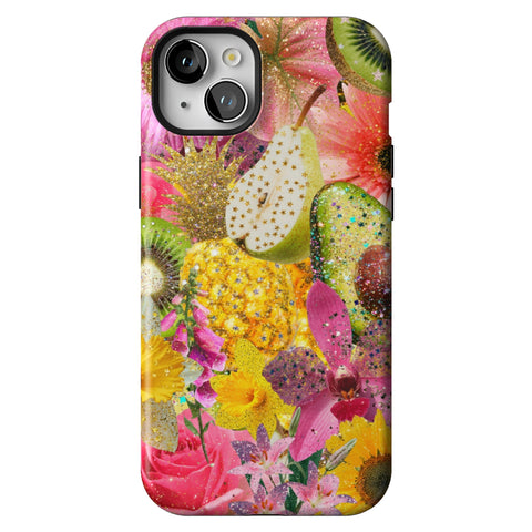 Tropical Fruit Floral Tough Phone Case for iPhone 15 Plus
