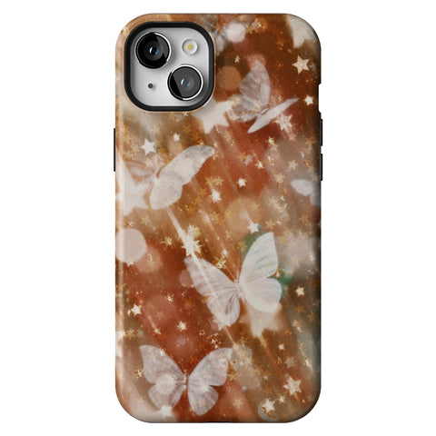 Terracotta Butterfly Tough Phone Case for iPhone 15 Plus