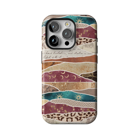 Boho Abstract Tough Phone Case for iPhone 15 Pro