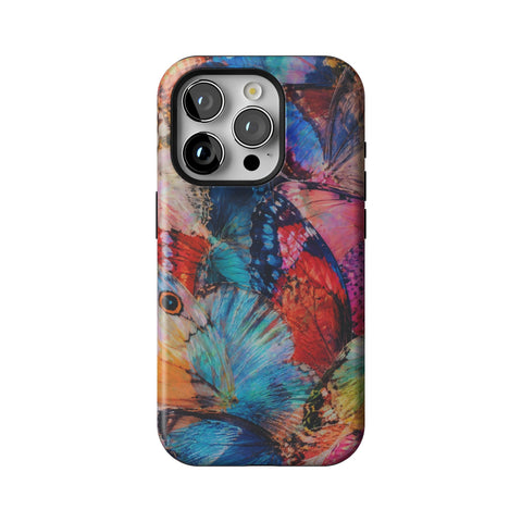 Colorful Butterfly Moth Wings Tough Phone Case for iPhone 15 Pro