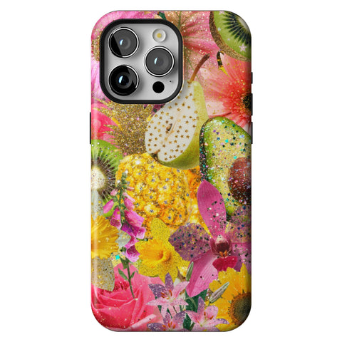 Tropical Fruit Floral Tough Phone Case for iPhone 15 Pro Max