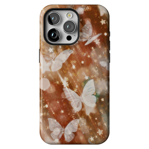 Terracotta Butterfly Tough Phone Case for iPhone 15 Pro Max