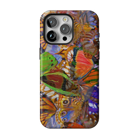 Trippy Butterfly Wings Tough Phone Case for iPhone 15 Pro Max
