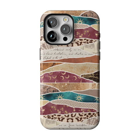 Boho Abstract Tough Phone Case for iPhone 15 Pro Max
