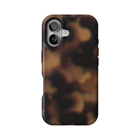 Classic Tortoise Shell Print Tough Phone Case for iPhone 16