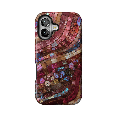 Garnet Stained Glass Print Tough Phone Case for iPhone 16