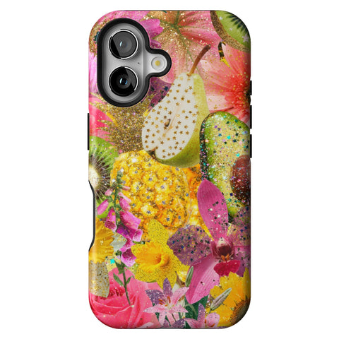 Tropical Fruit Floral Tough Phone Case for iPhone 16