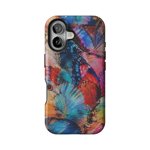 Colorful Butterfly Moth Wings Tough Phone Case for iPhone 16