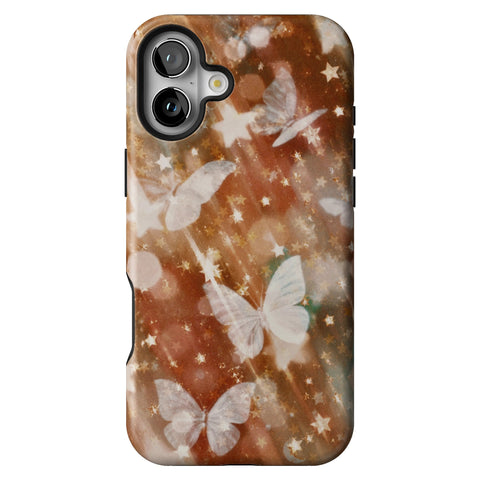 Terracotta Butterfly Tough Phone Case for iPhone 16 Plus