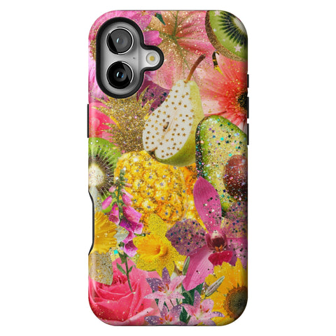 Tropical Fruit Floral Tough Phone Case for iPhone 16 Plus