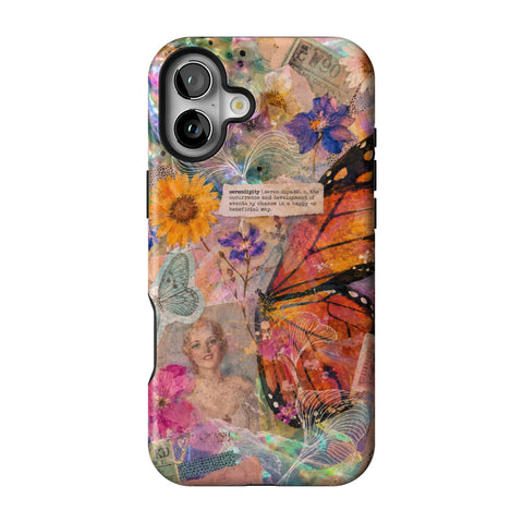 Monarch Collage Tough Phone Case for iPhone 16 Plus
