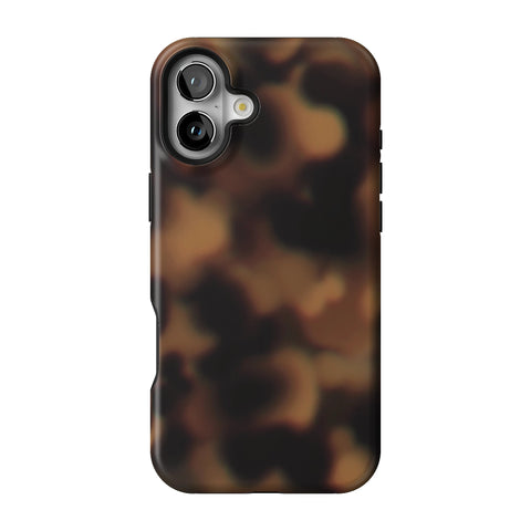 Classic Tortoise Shell Print Tough Phone Case for iPhone 16 Plus