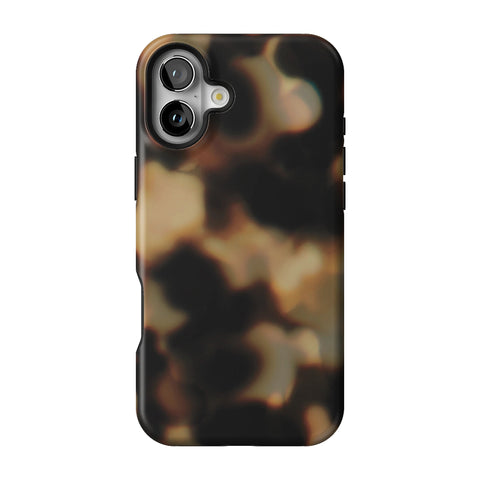 Layered Tortoise Shell Tough Phone Case for iPhone 16 Plus