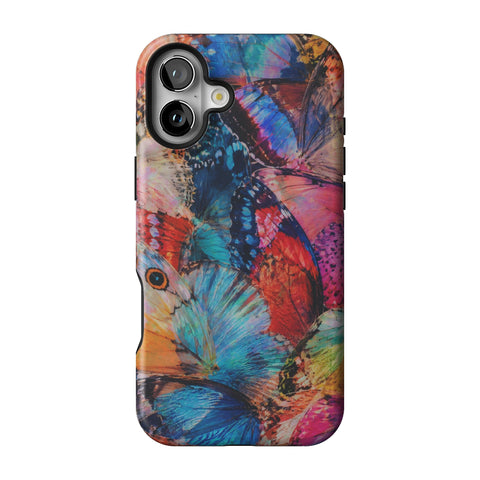 Colorful Butterfly Moth Wings Tough Phone Case for iPhone 16 Plus