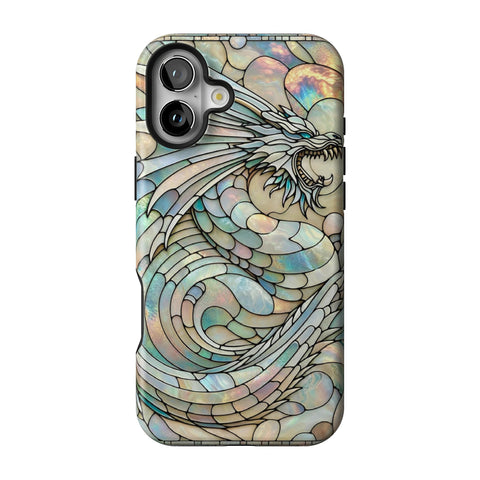 Year of the Dragon Stained Glass Illusion Tough Phone Case for iPhone 16 Plus