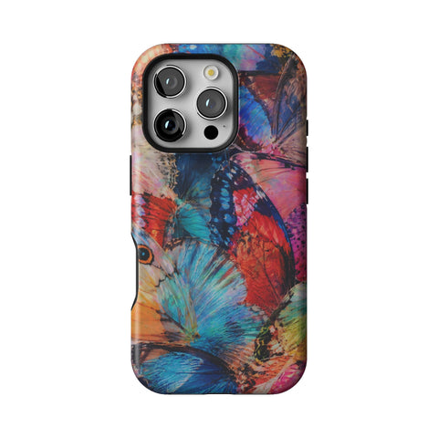 Colorful Butterfly Moth Wings Tough Phone Case for iPhone 16 Pro