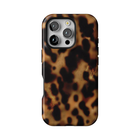 Grunge Tortoise Shell Print Tough Phone Case for iPhone 16 Pro