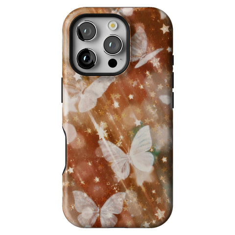 Terracotta Butterfly Tough Phone Case for iPhone 16 Pro