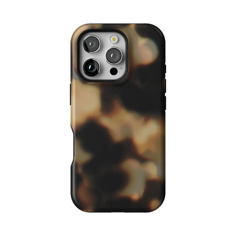 Layered Tortoise Shell Tough Phone Case for iPhone 16 Pro