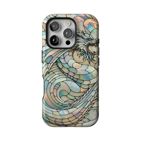 Year of the Dragon Stained Glass Illusion Tough Phone Case for iPhone 16 Pro
