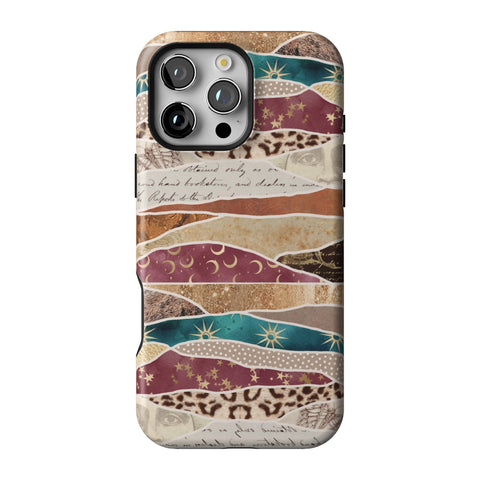 Boho Abstract Tough Phone Case for iPhone 16 Pro Max