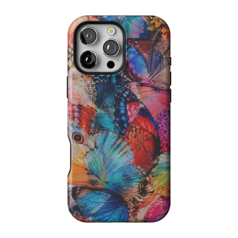 Colorful Butterfly Moth Wings Tough Phone Case for iPhone 16 Pro Max