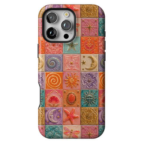 Nautical Whimsy Tiles Tough Phone Case for iPhone 16 Pro Max