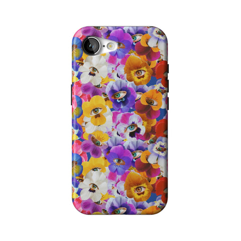 Pansy Eye Floral Tough Phone Case for iPhone 16e