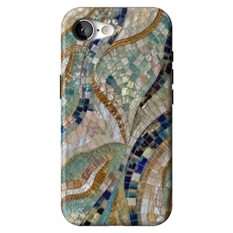 Sea Goddess Mosaic Print Tough Phone Case for iPhone 16e