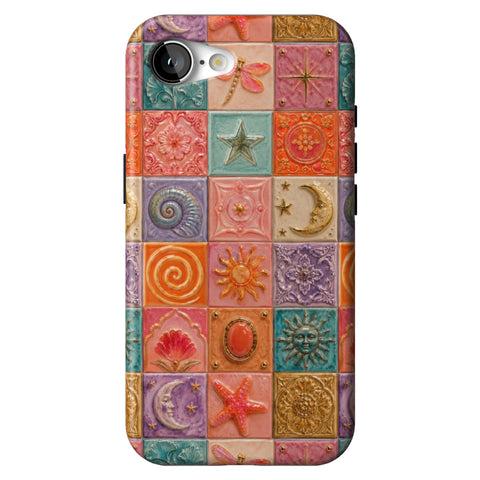 Nautical Whimsy Tiles Tough Phone Case for iPhone 16e