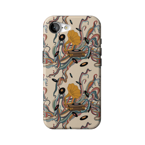 Art Nouveau Vinyl Record Player Tough Phone Case for iPhone 16e