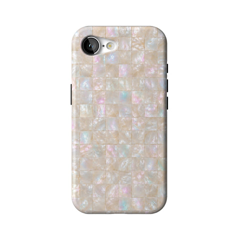 Opal Mother of Pearl Tile Print Tough Phone Case for iPhone 16e