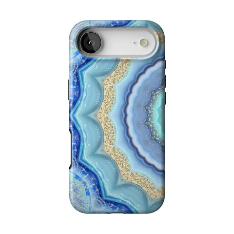 Blue Boho Tie Dye Tough Phone Case for iPhone 17 Air