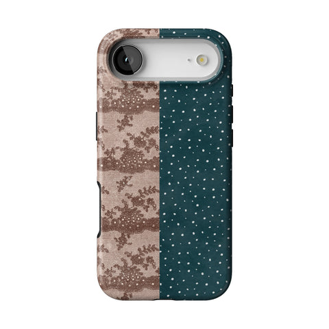 Lace & Tiny Dots Split Tough Phone Case for iPhone 17 Air