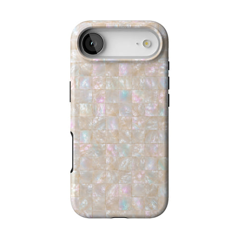 Opal Mother of Pearl Tile Print Tough Phone Case for iPhone 17 Air
