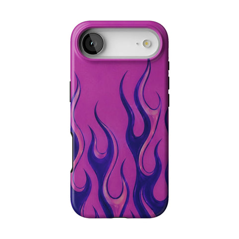 Purple Flames Y2K Tough Phone Case for iPhone 17 Air