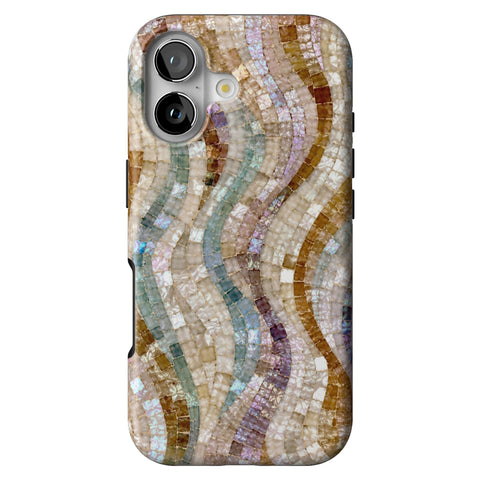 Seashell Mosaic Print Tough Phone Case for iPhone 17