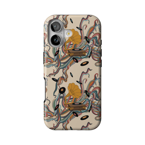 Art Nouveau Vinyl Record Player Tough Phone Case for iPhone 17